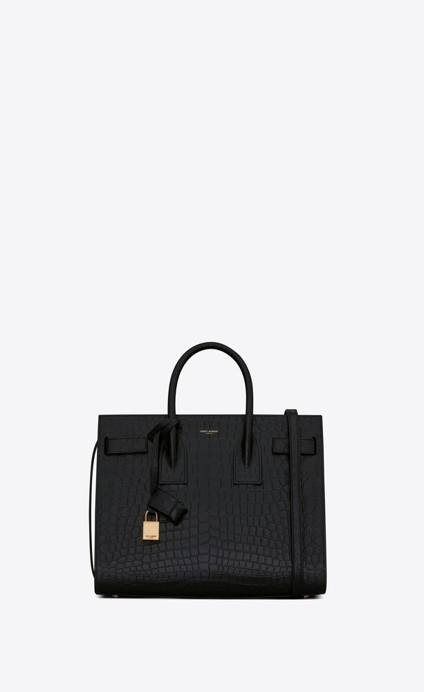 Sac De Jour Small In Matte Embossed Crocodile Leather