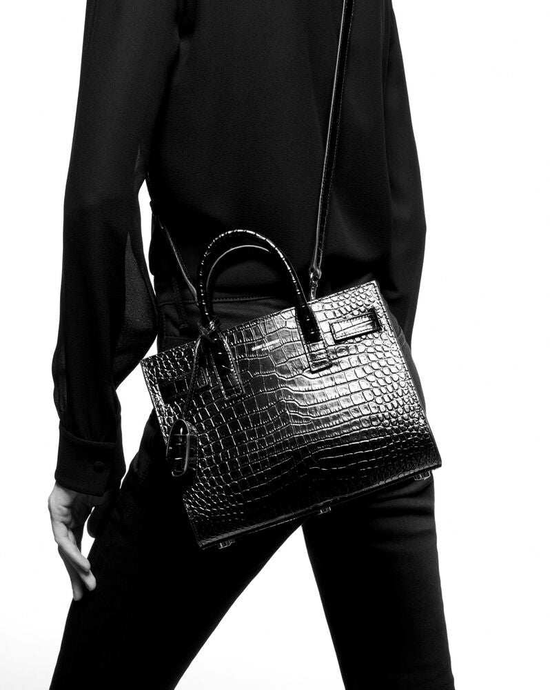 Sac De Jour Nano In Crocodile Embossed Leather