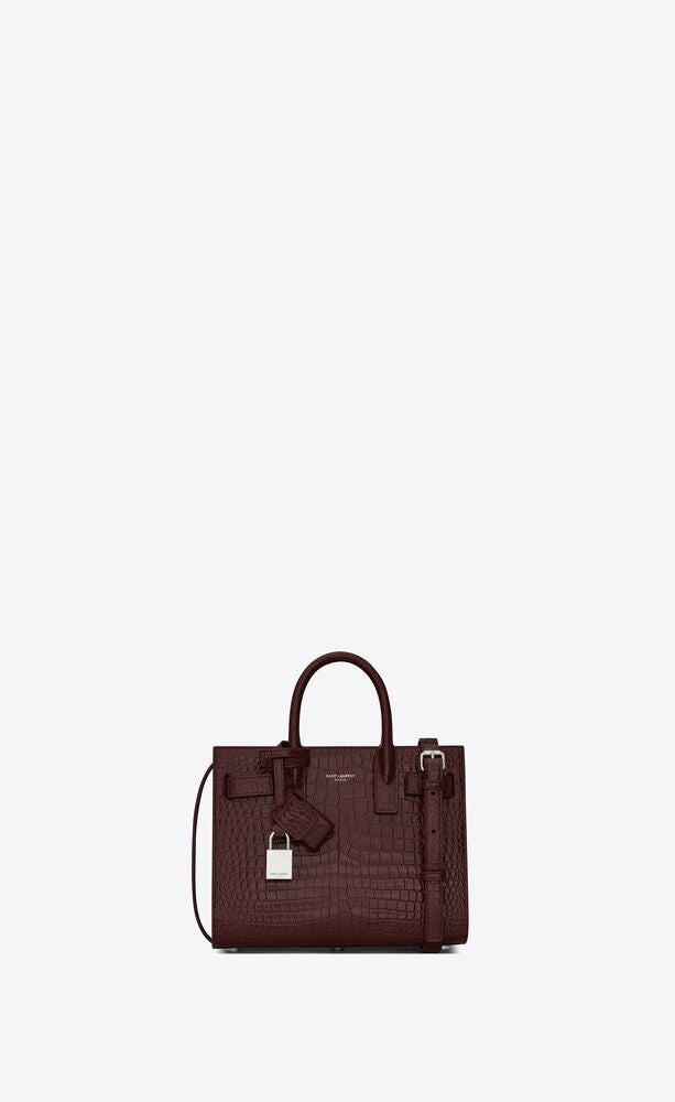 Sac De Jour Nano In Crocodile Embossed Leather