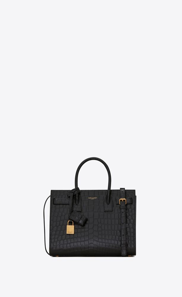 Sac De Jour Baby In Matte Crocodile Embossed Leather