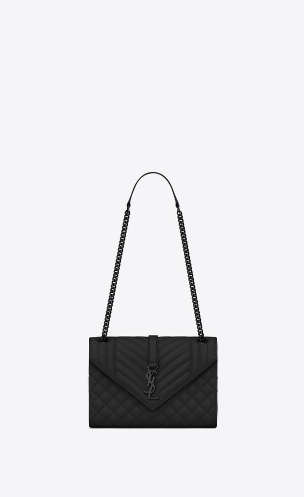 Envelope Medium In Quilted Grain De Poudre Embossed Leather