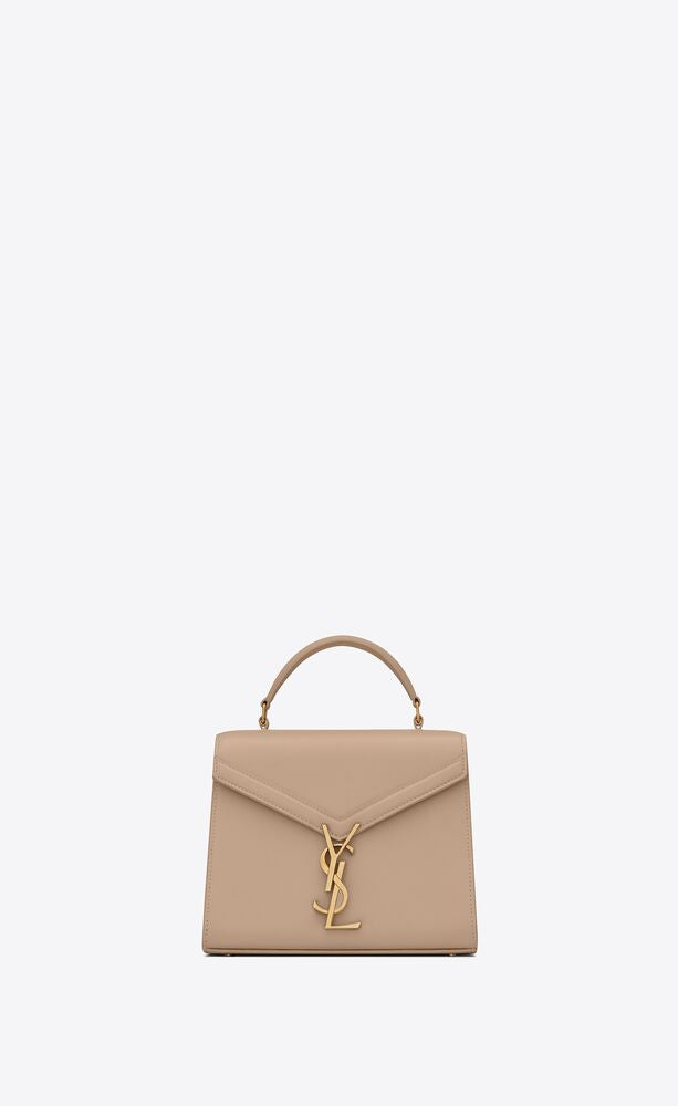 Cassandra Mini Top Handle Bag In Grain De Poudre Embossed Leather