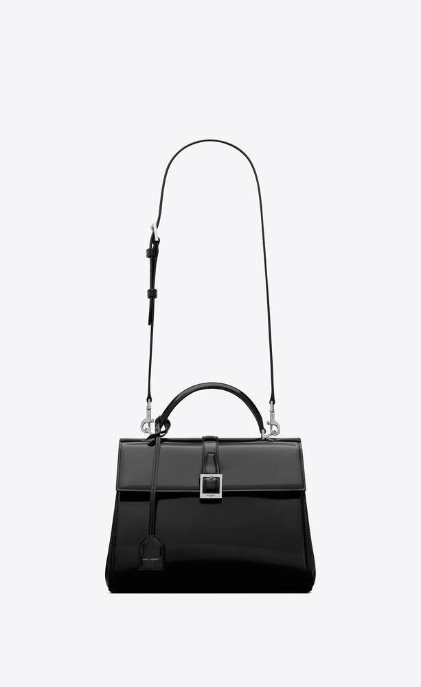 le fermoir small top handle in brushed leather