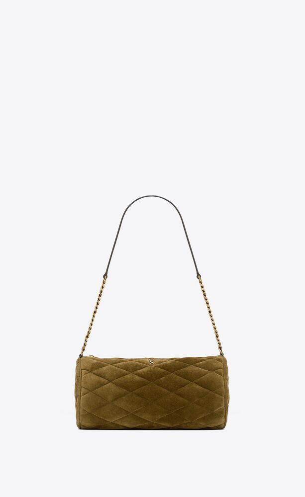 Sade Small Tube Bag In Quilted Suede