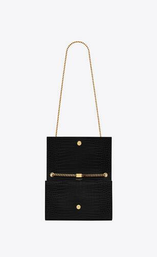 Kate Medium Tassel In Crocodile Embossed Leather