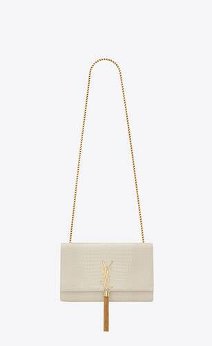 Kate Small Tassel In Crocodile Embossed Leather