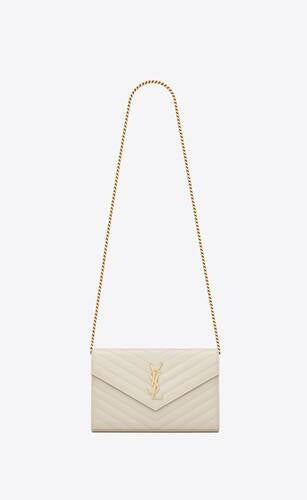 Envelope Small In Quilted Grain De Poudre Embossed Leather