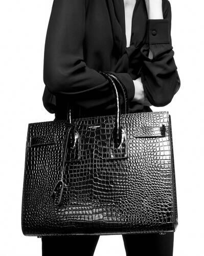 Sac De Jour Small In Matte Embossed Crocodile Leather