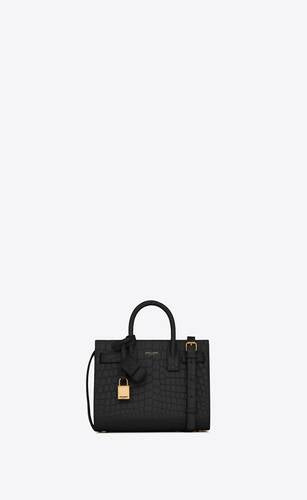 Sac De Jour Nano In Crocodile Embossed Leather