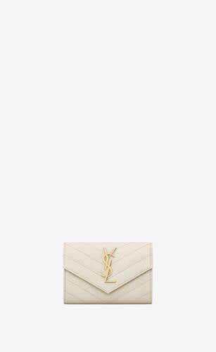 Envelope Small In Quilted Grain De Poudre Embossed Leather