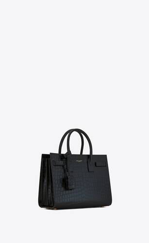 Sac De Jour Baby In Matte Crocodile Embossed Leather