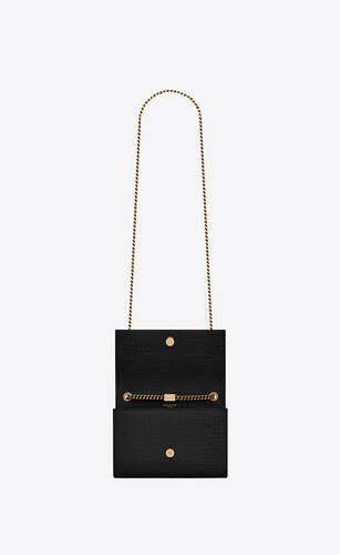 Kate Small Tassel In Crocodile Embossed Leather