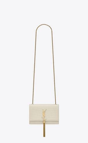 Kate Small Tassel In Crocodile Embossed Leather