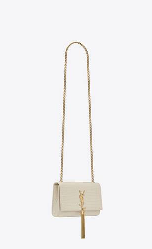 Kate Small Tassel In Crocodile Embossed Leather