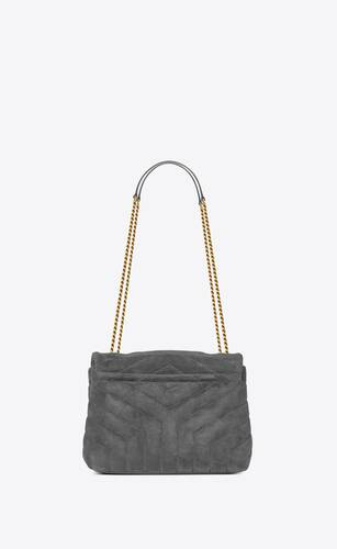 Loulou Small In Quilted Suede