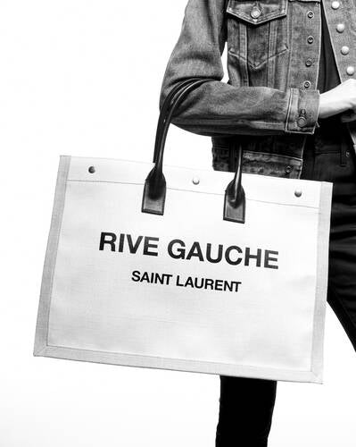 rive gauche tote in canvas