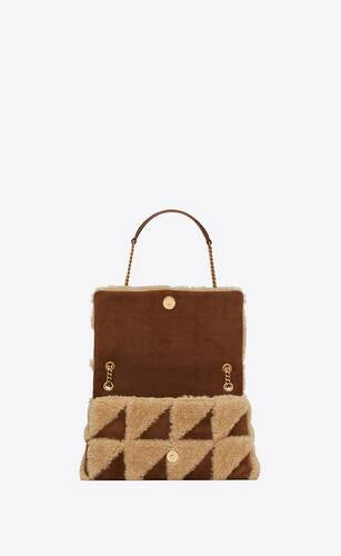 Jamie Medium In Suede And Shearling Patchwork