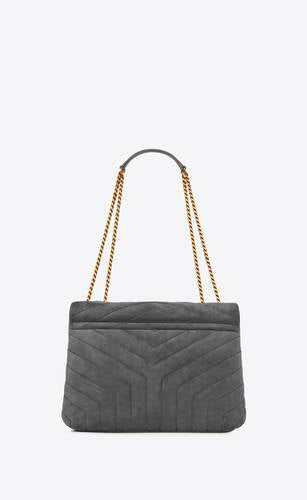 loulou medium in quilted suede