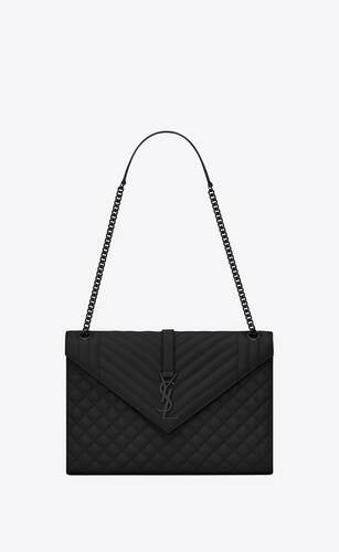 Envelope Medium In Quilted Grain De Poudre Embossed Leather