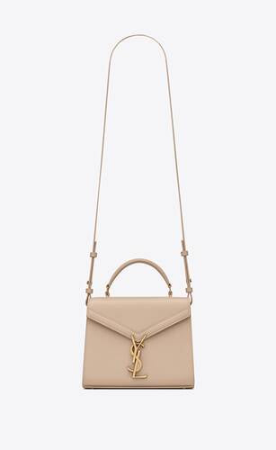 Cassandra Mini Top Handle Bag In Grain De Poudre Embossed Leather