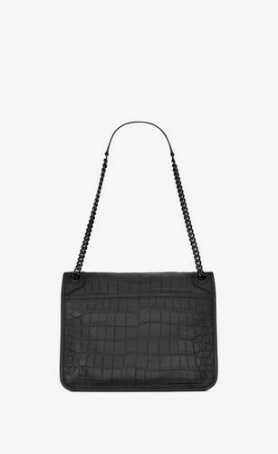 Niki Medium In Crocodile Embossed Leather