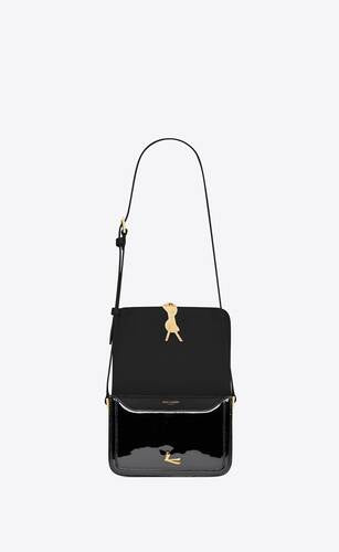 Solferino Small Satchel In Lacquered Patent Leather