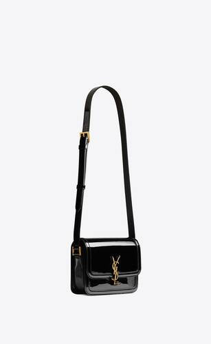 Solferino Small Satchel In Lacquered Patent Leather