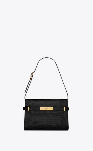 Manhattan Small Shoulder Bag In Box Saint Laurent Leather