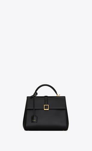 Le Fermoir Small Top Handle Bag In Shiny Leather