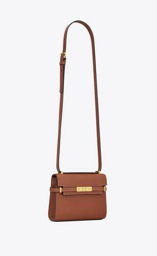 Manhattan Mini Crossbody Bag In Aged Vegetable-Tanned Leather