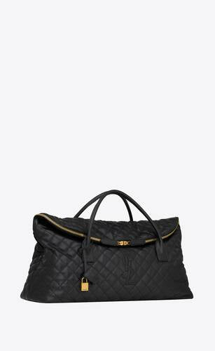 Es Giant Travel Bag In Quilted Leather