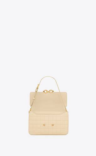 Le Maillon Satchel In Quilted Nubuck Suede