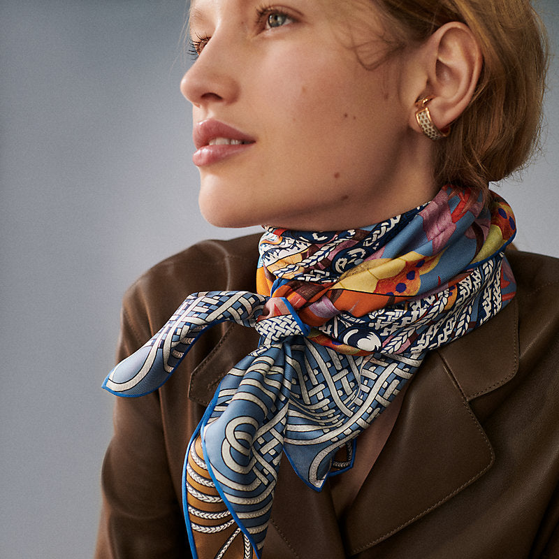 Brandebourgs Fleuris double face scarf 90