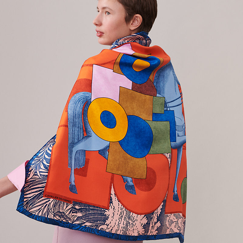 Cavalier en Formes scarf 90