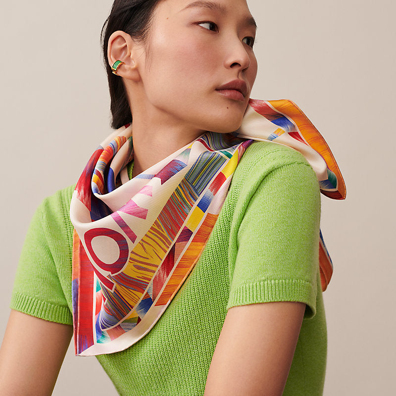 Wow Marble Silk scarf 90